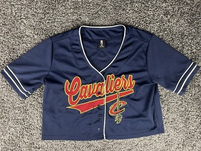 Cleveland Cavaliers Cropped button Jersey Womens M Stitched UNK Brand.