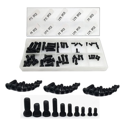 50Pcs Alloy Steel Torx Screws M2-M4 for Carbide Insert CNC Tool Holder Set