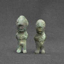 🌿 Inca Pacha Mama and Pacha Papa Figures in Green Stone