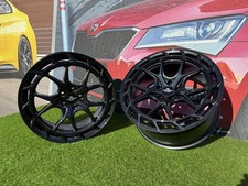 4X R18 Inch 5X112 Forzza Saturn Black Magic 8ET45 Wheels: Fits For Audi VW MB