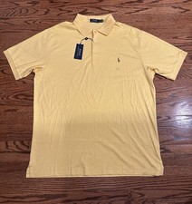 Polo Ralph Lauren Polo Shirt Mens Size XLT Yellow Cotton Short Sleeve Casual NWT