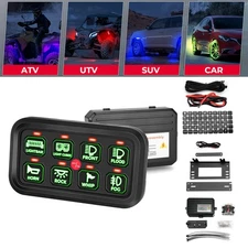 8 Gang Switch Panel LED Touch Control Light Bar Electronic Relay System for RZR