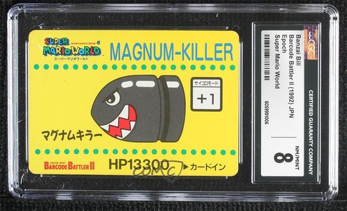 1992 Epoch Barcode Battler Nintendo Super Mario Edition Magnum-Killer CGC 8 i1f