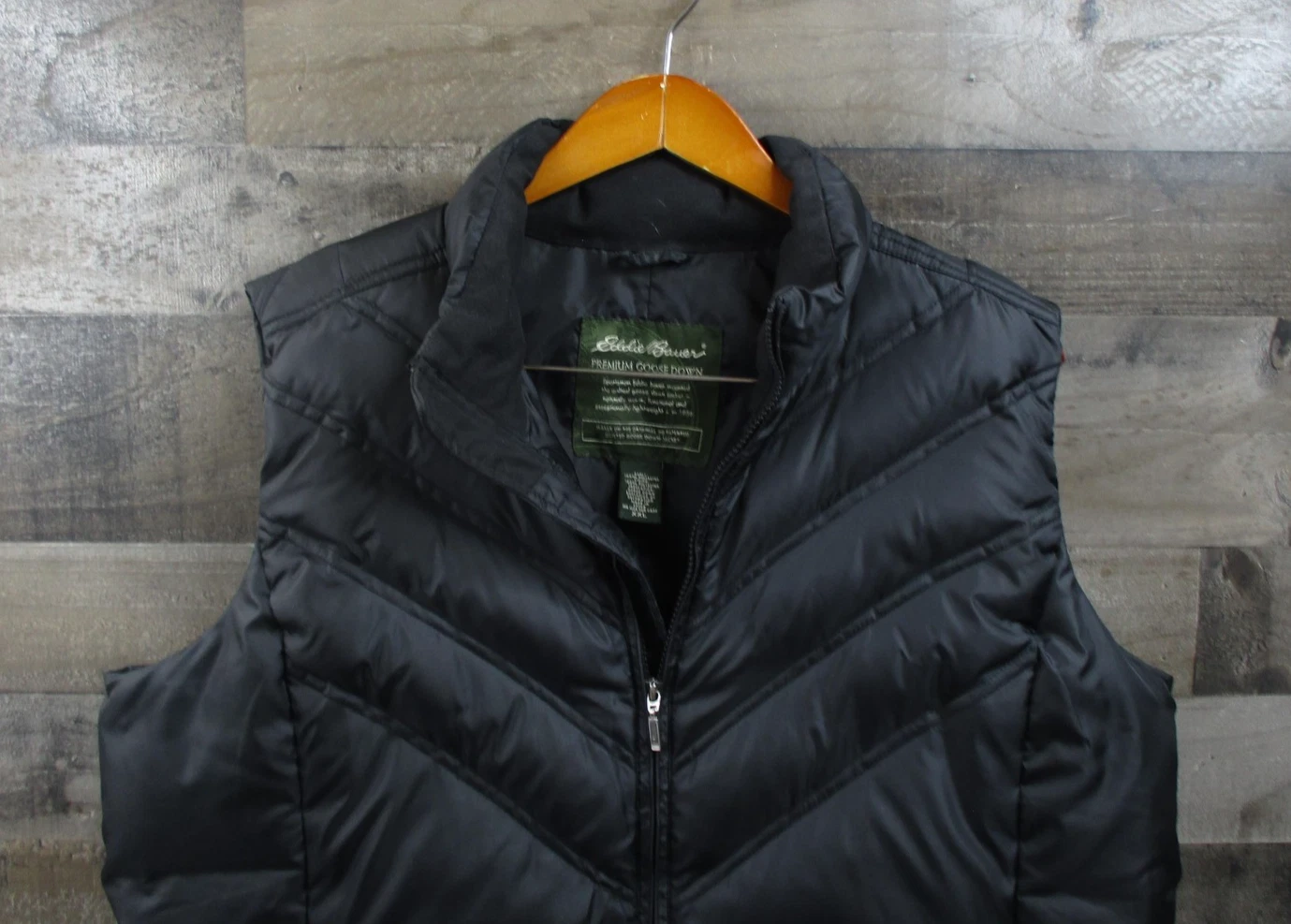 Eddie Bauer Vest Mens 2XL Premium Goose Down Puffer Quilted Sleeveless Jacket