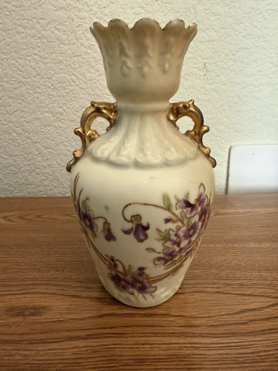 値下げ　  陶花 White Ceramic Original Collectible 1900-1919 Time Period