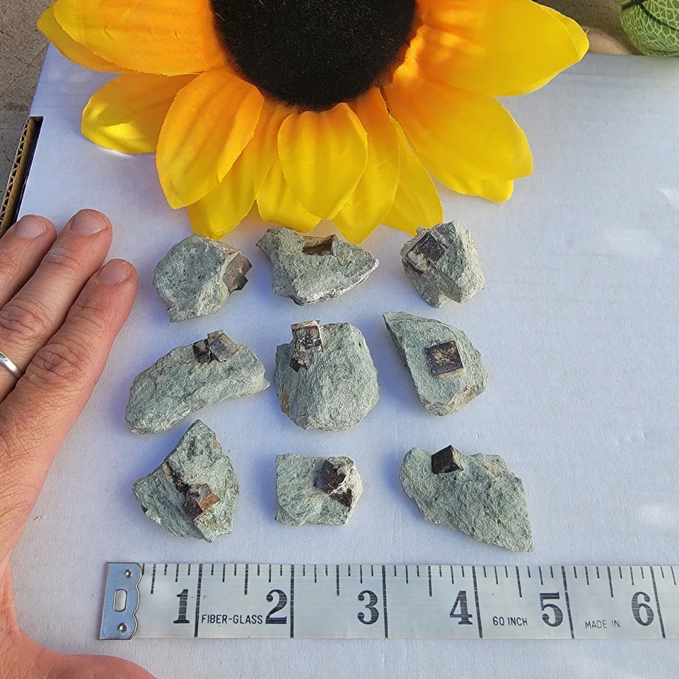 Natural Cubic Limonite after Pyrite Pseudomorph Crystals on Matrix Lot 117 g - Image 2 of 4