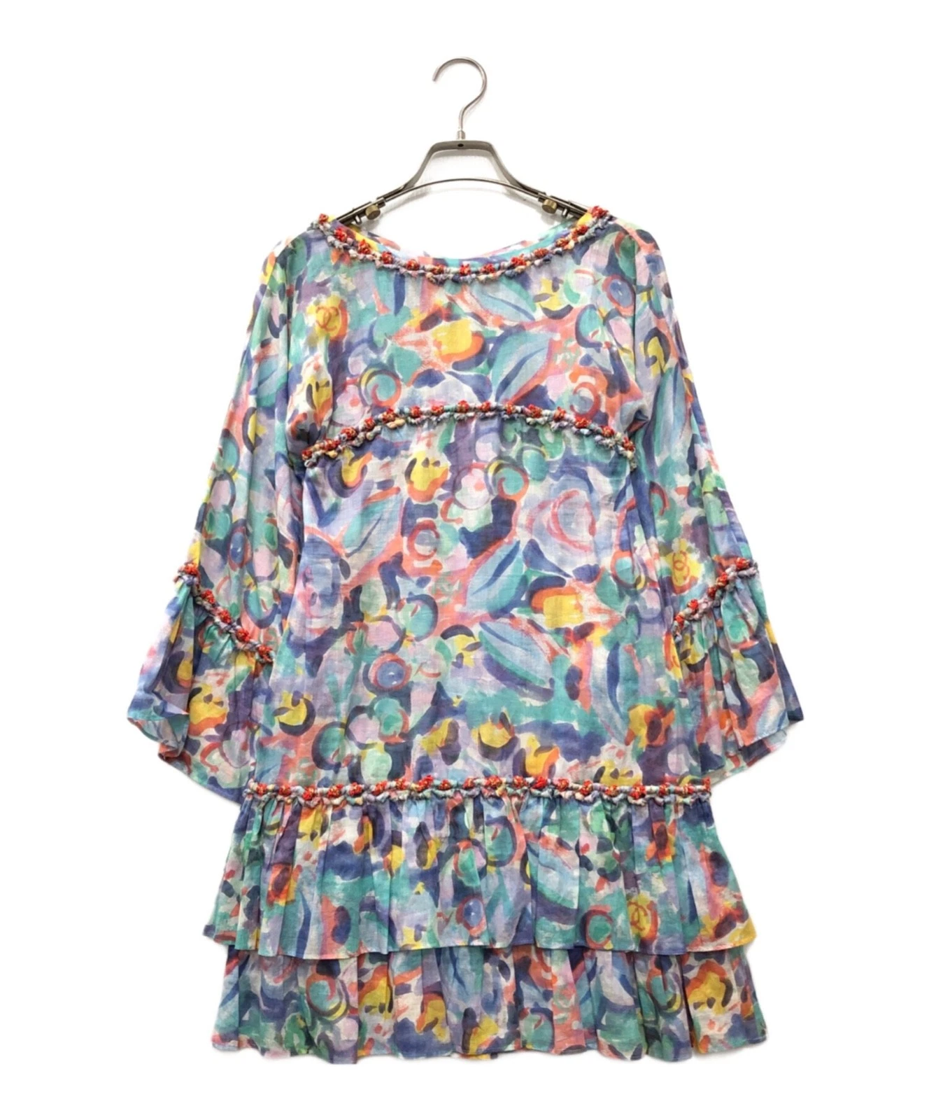 Chanel — CHANEL Coco Mark Button Print Blouse Size 34 Multicolor P40130V29023 Auth France