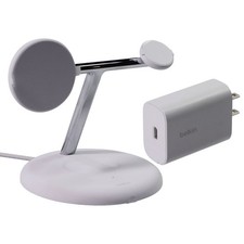Belkin BoostCharge Pro 3-in-1 Magnetic Charging Stand Qi2 and MagSafe - White