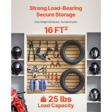 Slat Wall Paneling 4 x 4ft MDF Garage Slatwall with Modular Design