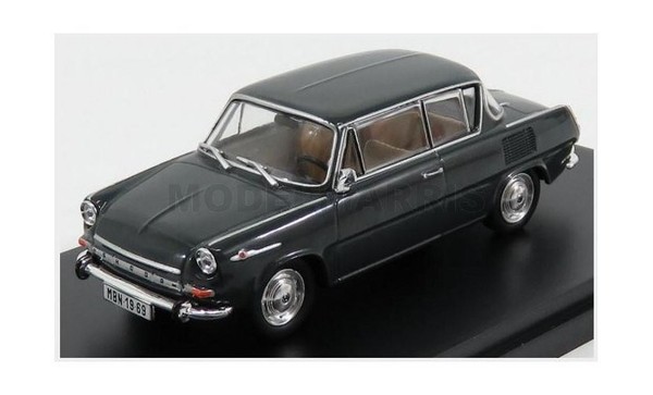 Abrex 143ABS-721CD Skoda 1100 Mbx 2-TüRig 1969 Dunkelgrau 1/43 Modellauto-image