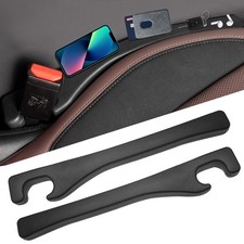 Black 2 PCS Car Seat Gap Filler, Car Seat Catcher Space Filler Between Car Se...