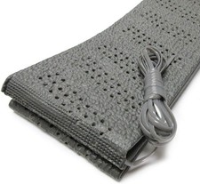 Grey Universal Steering Wheel Cover Lace-On Cushion Grip Accessory Auto Vehicle