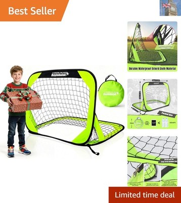 Jugendfreundliches Neon Limette Fußballtor - schneller Aufbau und tragbarer Spaß überall