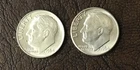 1964 & 1964 D Roosevelt Dimes, 90% Silver, Free Shipping.