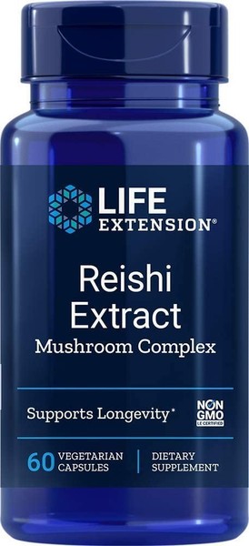 Life Extension Reishi Extract Pilzextrakt 60 Veg. Kapseln Super Preis-image