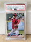 2018 Topps Update Shohei Ohtani #US1 RC Pitching In Red Jersey PSA 9 Rookie