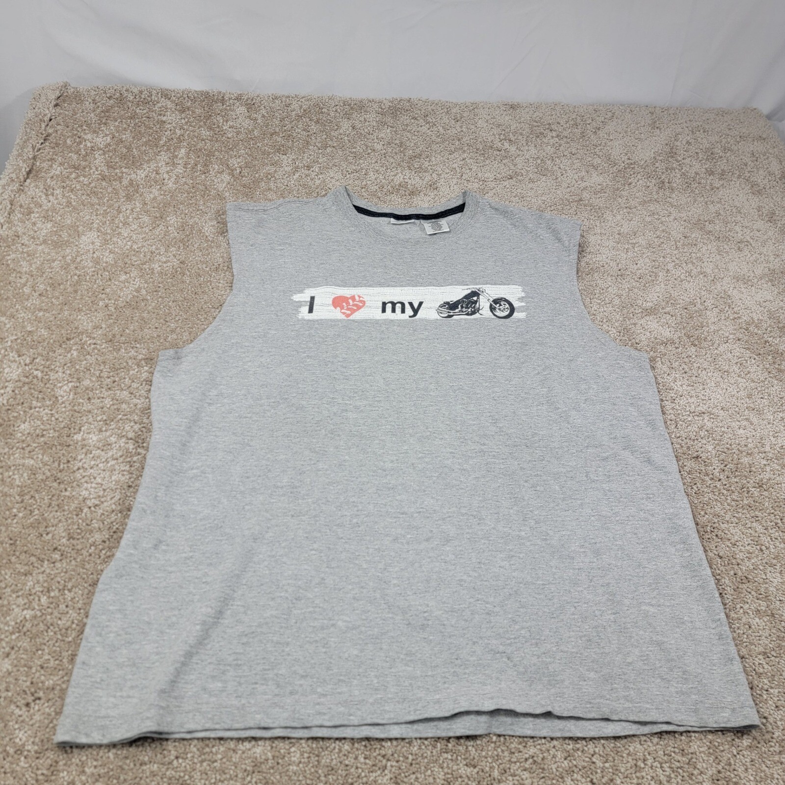 No Boundaries Graphic Tank Top I Love My Motorcycle Sleeveless XL