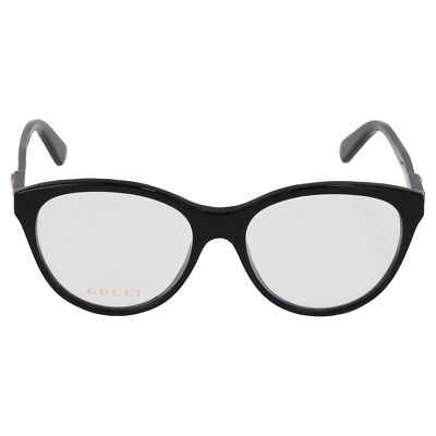 GUCCI レディース オプティカル GG0486O Gucci WOMAN Eyeglasses GG0486O BLACK-BLACK-TRANSPARENT New