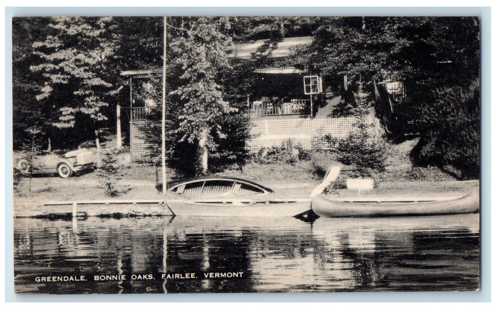 1939 River Scene Bonnie Oaks Fairlee Vermont VT Greendale Vintage