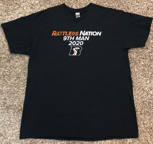 Arizona Rattlers Official Rattlers Nation 2020 9th Man Men's Black T-Shirt XL