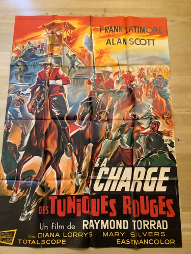Tunniques Rouges Colomb «Affiche 120x160 »LA CHARGE DES TUNIQUES ROUGES »1964-Frank LATIMORE ...