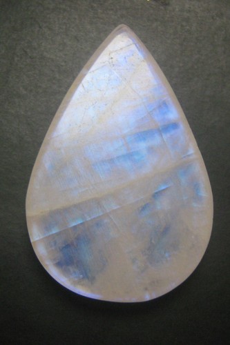 Natural Rainbow Moonstone Pear 53.25 ct Loose Gemstone Cabochon H 8898 - Picture 5 of 5