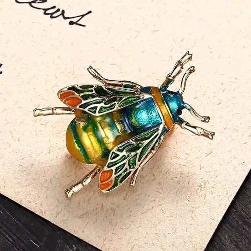 Fashion Enamel Bumble Bee Crystal Brooch Pin Costume Badge Womens Mens Jewellery - Picture 7 of 18