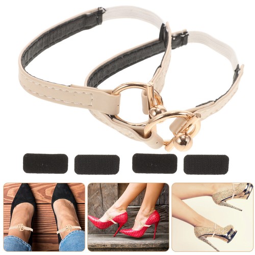 DPTALR Sangles Élastiques pour Talons Hauts, Sangles de Cheville de Rechange pour Talons, Sangles de Cheville Élastiques en Strass, Sangle Anti-Lâche pour Talons Hauts