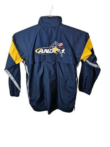 And 1 Basketball Jacket Size XL Men Blue Windbreaker Vented Side Zip Vintage - Picture 3 of 9