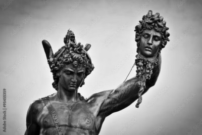 Statue Of Perseus Holding The Head Of Medusa ceramic tile mural backsplash