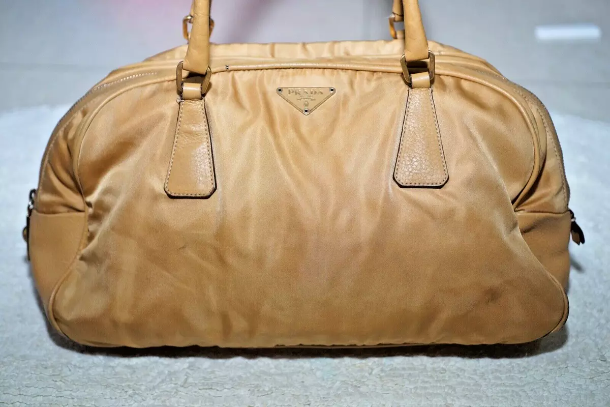 Prada Camel Leather Purse / Hand Bag