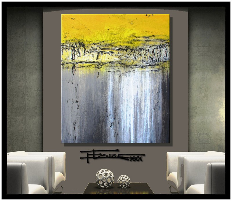 ABSTRACT MODERN PAINTING CANVAS WALL ART Large, Framed, US ELOISExxx
