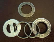 Automobile Maintenance Service Token Lot Of 3 Control Token Record And Detach