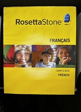 Rosetta Stone French Francais Levels 1-3 Version 3 WIN/MAC CD-ROM