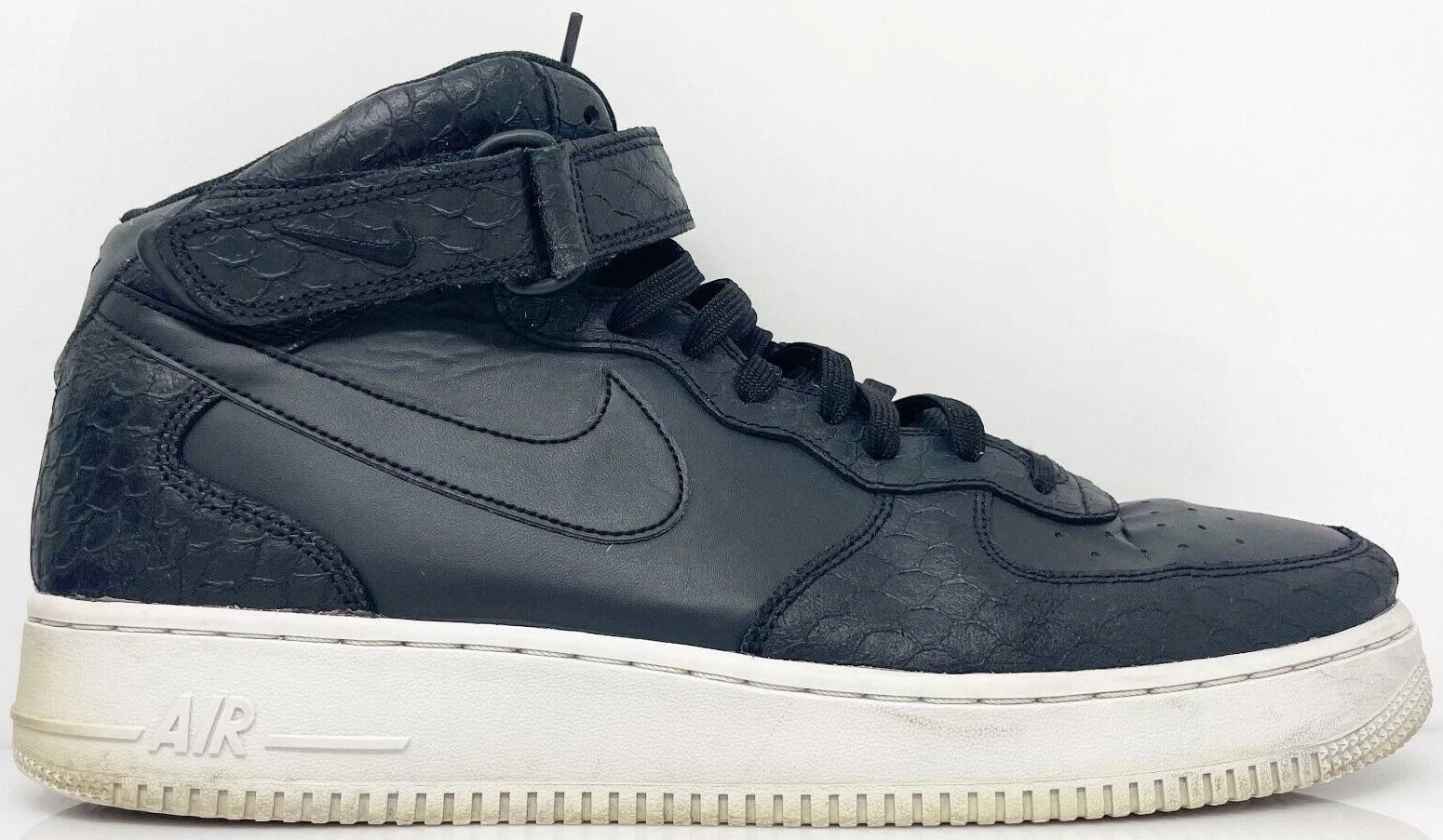 Nike Men\'s Air Force 1 07 LV8 Snakeskin 823511-003 Athletic Shoe Black White 9M ? The Nike Air Force 1  main image 3