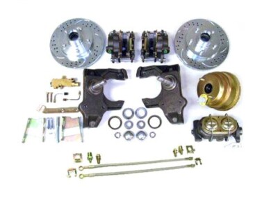 1955 1957 Chevy Car 2'' Drop Deluxe Power Zinc Disc Brake Conversion Kit