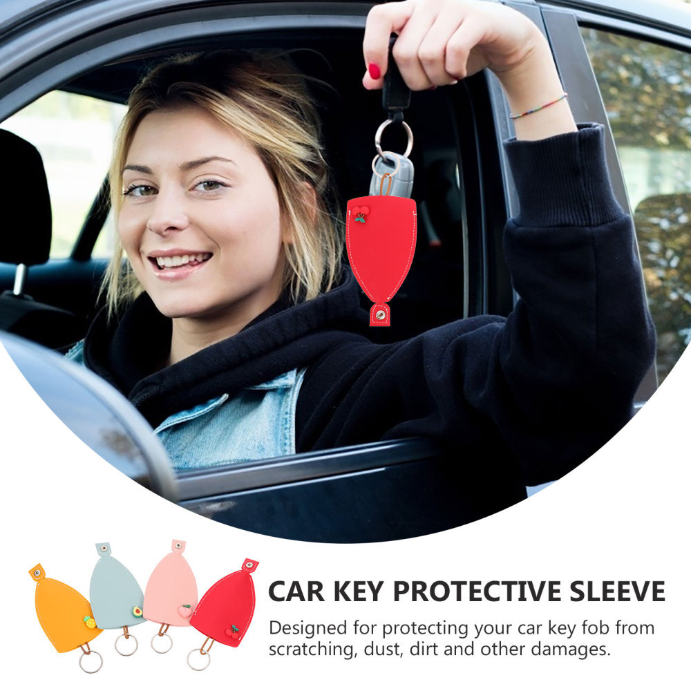 4pcs PU Car Key Protector Cover House Key Cover Key Fob Holder Bag eBay