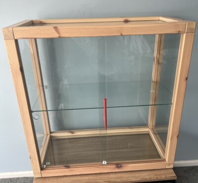 Off White IKEA x VIRGIL ABLOH Glass-Door Cabinet Pine Display Case