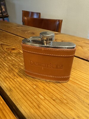 Whiskey Flask Stainless Steel - Dewar's 12 - 4 oz