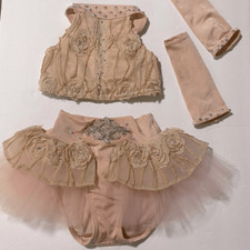 Reverence custom solo dance costume 2 piece blush pink tutu lyrical jazz SC YS