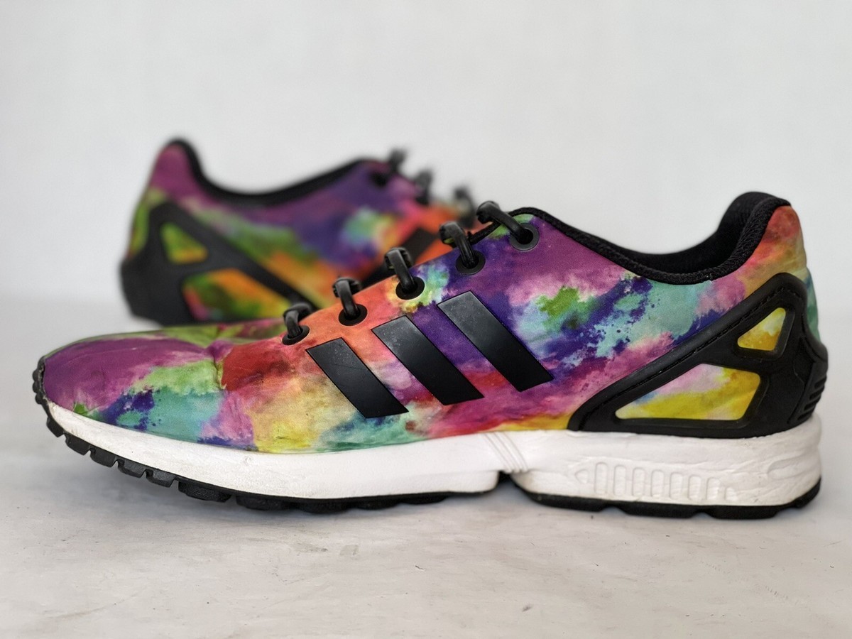 ADIDAS ZX FLUX TORSION TIE DYE MULTICOLOR RUNNING SHOES ADIDAS ZX FLUX TORSION TIE DYE MULTICOLOR RUNNING SHOES