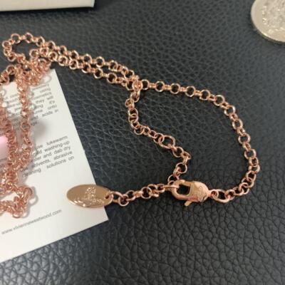 Vivienne Westwood Necklace Tiny Orb Rose Pink Gold IN BOX | eBay