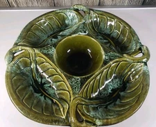 Wade of California Pottery Divided Serving Plate Dip and Chip Snack Vintage MCM