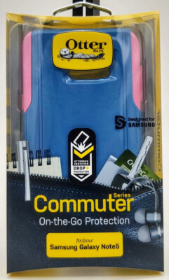 OtterBox Commuter Series Case - Samsung Galaxy Note5 - Blue/Hibiscus Pink  - NEW