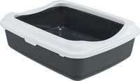 Trixie Katzentoilette Classic Mit Rand Dunkelgrau/Weiß 37X15X47 Cm