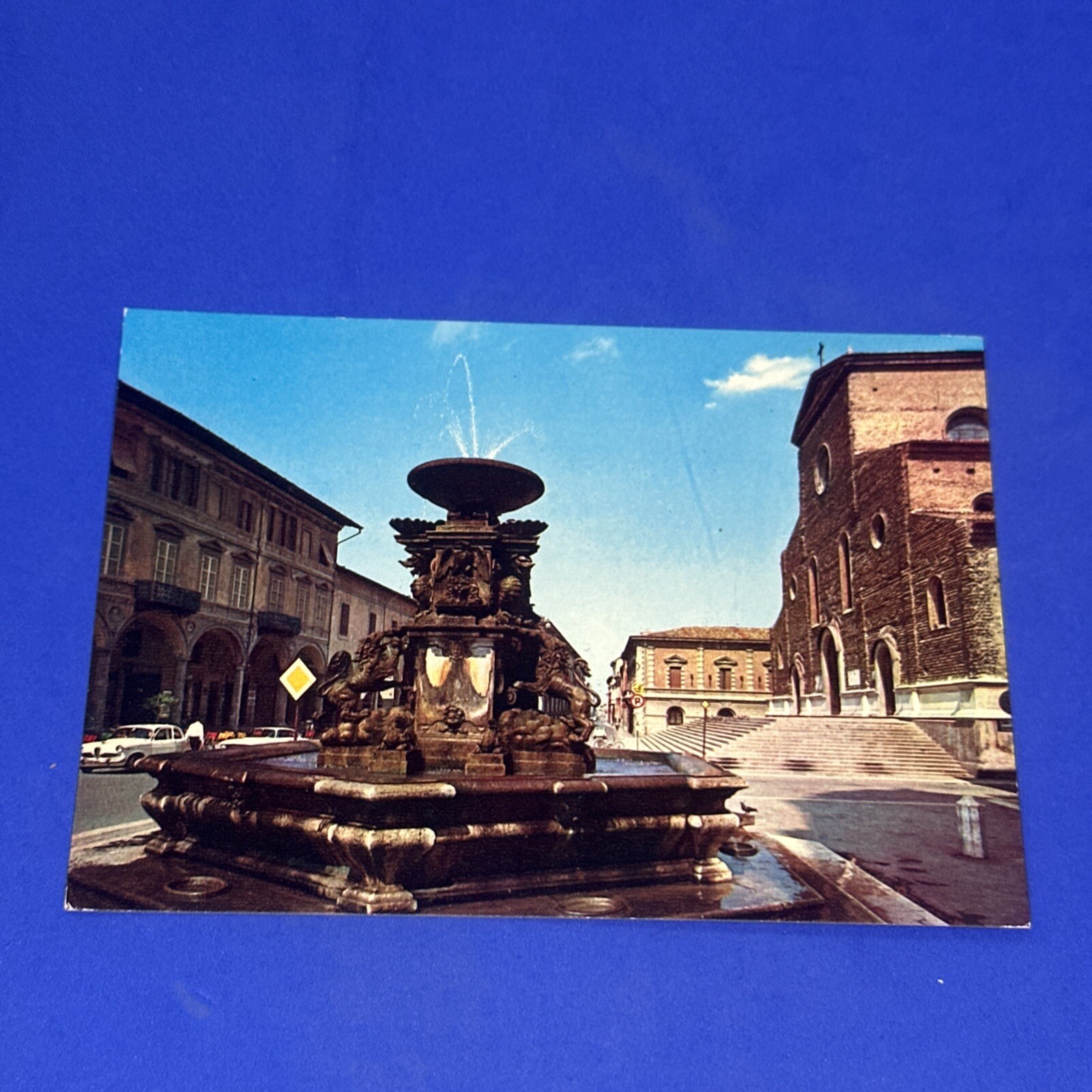 FAENZA FONTANA MONUMENTALE CARTOLINA - A COLORI - VINTAGE POSTCARD