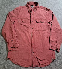 Carhartt Men's Red Relaxed Fit Long Sleeve Button Down Shirt / Size Medium