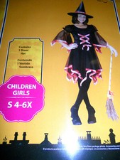 GIRL Pink Halloween witch costume S 4-6x Halloween Costume
