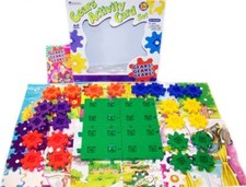 Learning Resources GEARS ACTIVITY CARD SET w 4 bases 24 gears EARLY LEARNING FUN