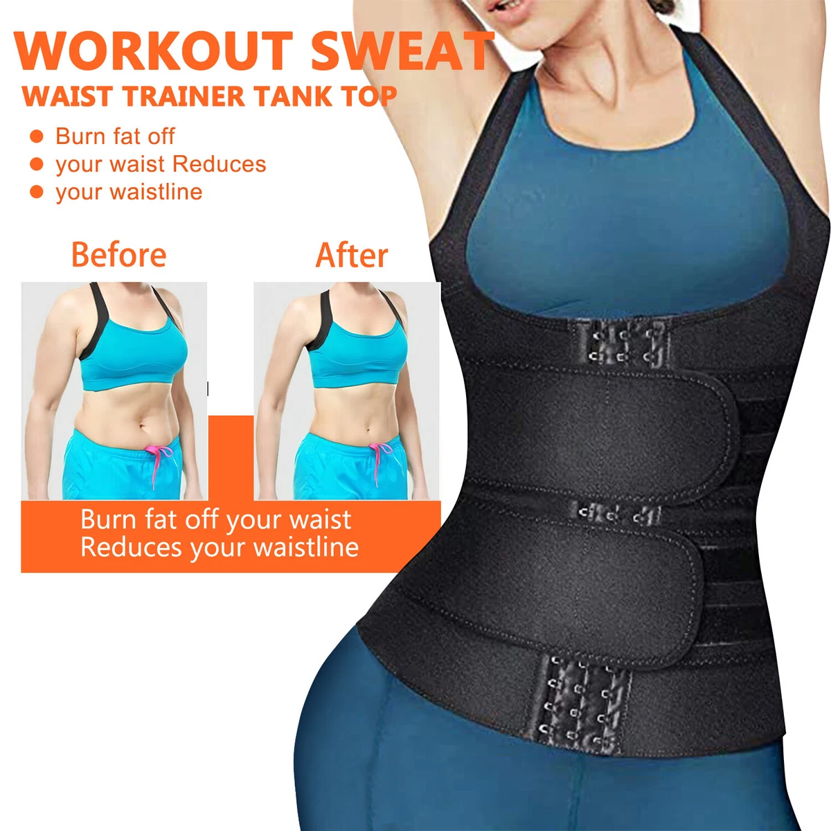 Sweat Waist Trainer Body Shaper Tummy Corset Slimming Belt